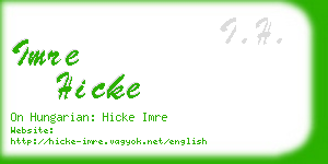 imre hicke business card